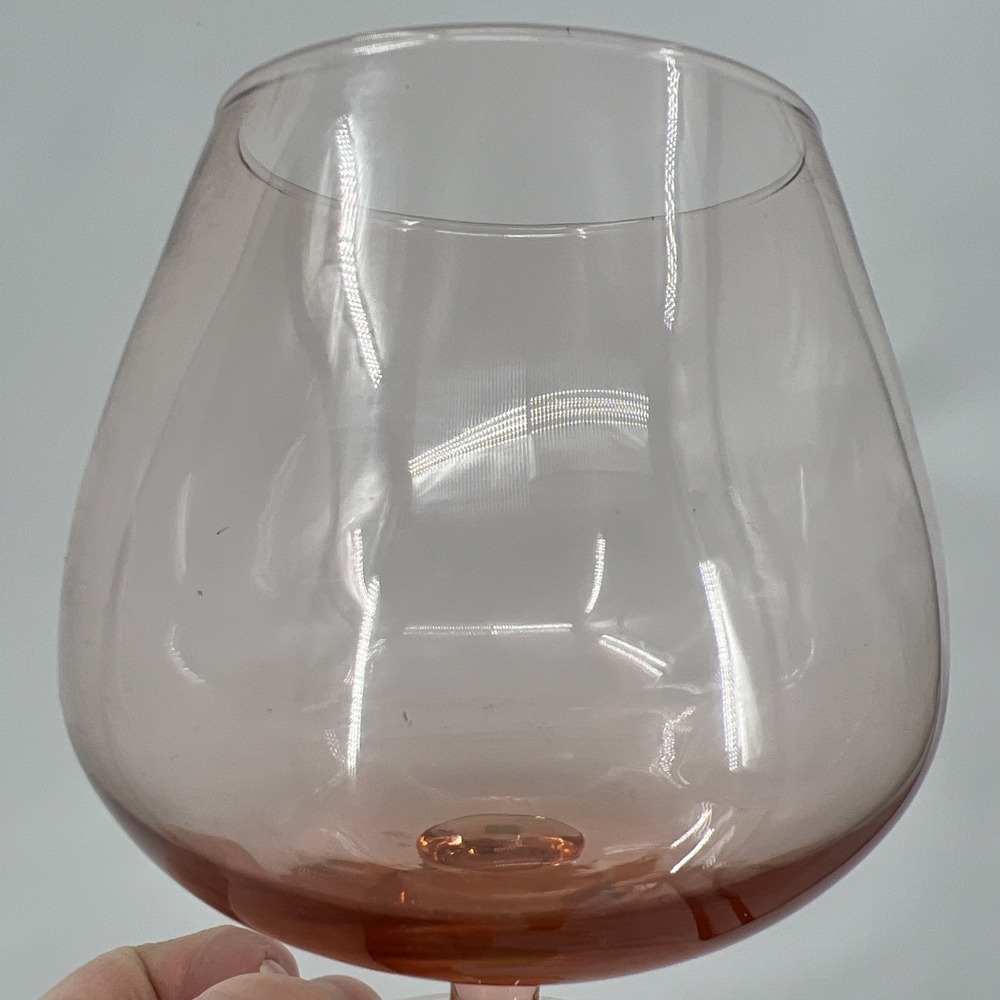 Vintage Pink Depression Glass Brandy Snifter Pedestal Vase 6.5" - Picture 7 of 8